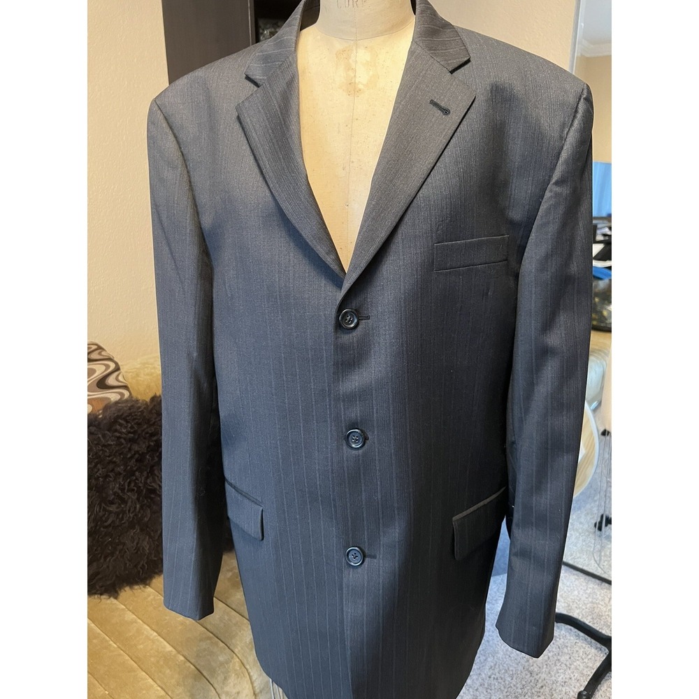 Burberry Blazer Jacket Brown 42‎ Mens Single Breasted Plaid 100% Wool